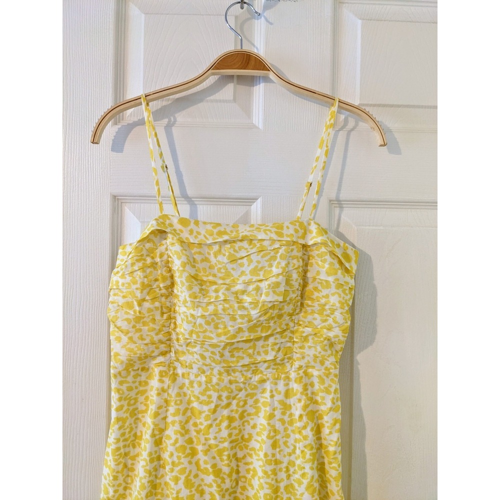 Du Paradis Animal Print Cotton Voile Fit & Flare Yellow Sundress Size Small NWOT - Picture 9 of 10